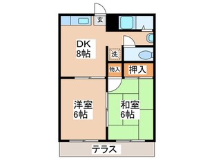 諏訪ハイム９の物件間取画像